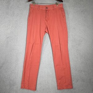 PrAna Pants Mens 32 Orange Bronson Organic Cotton Canvas Stretch Chino